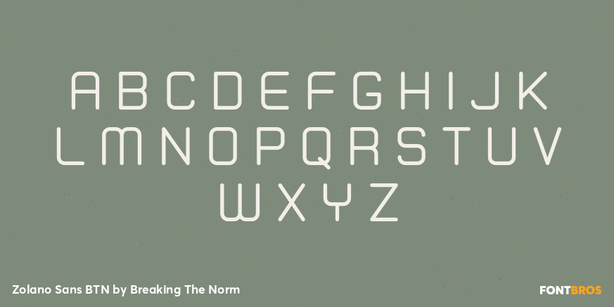 Zolano Sans BTN Font Poster #2