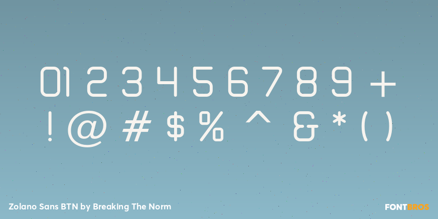 Zolano Sans BTN Font Poster #4
