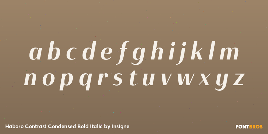 Haboro Contrast Condensed Bold Italic Font Poster #3