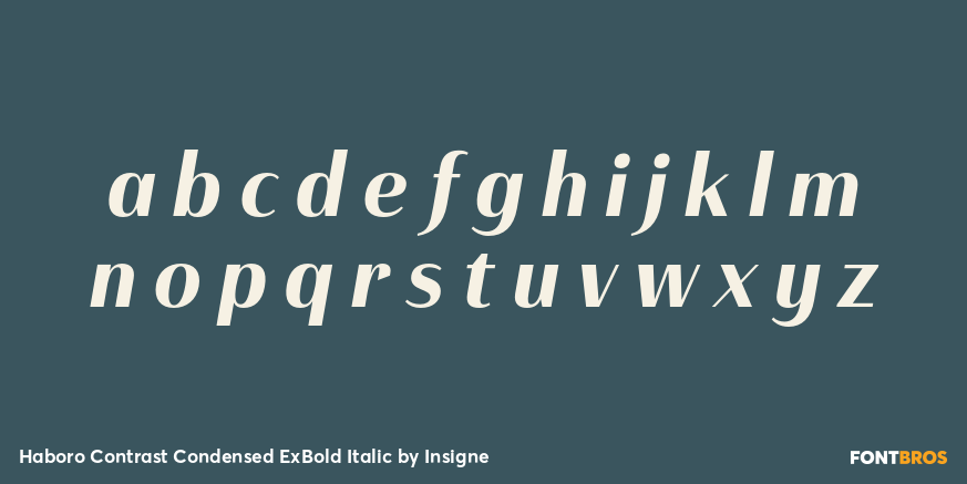Haboro Contrast Condensed ExBold Italic Font Poster #3
