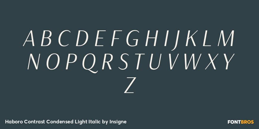 Haboro Contrast Condensed Light Italic Font Poster #2
