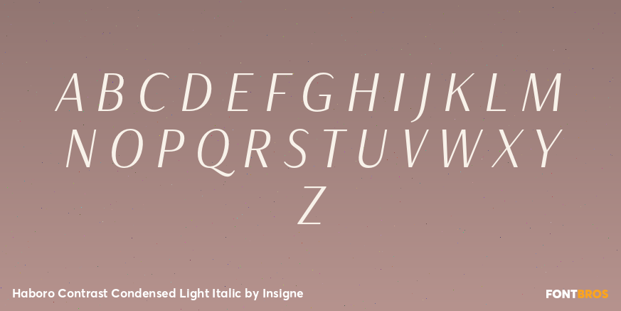 Haboro Contrast Condensed Light Italic Font Poster #1