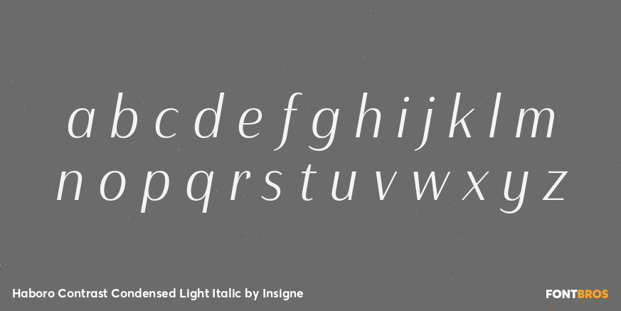 Haboro Contrast Condensed Light Italic Font Poster #1