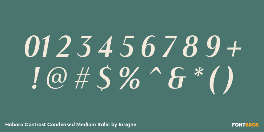 Haboro Contrast Condensed Medium Italic Font Poster #4