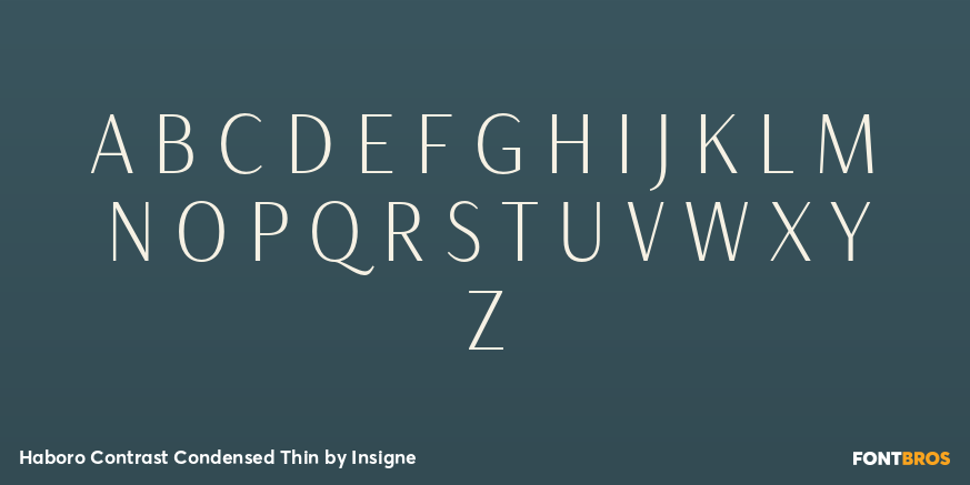 Haboro Contrast Condensed Thin Font Poster #2