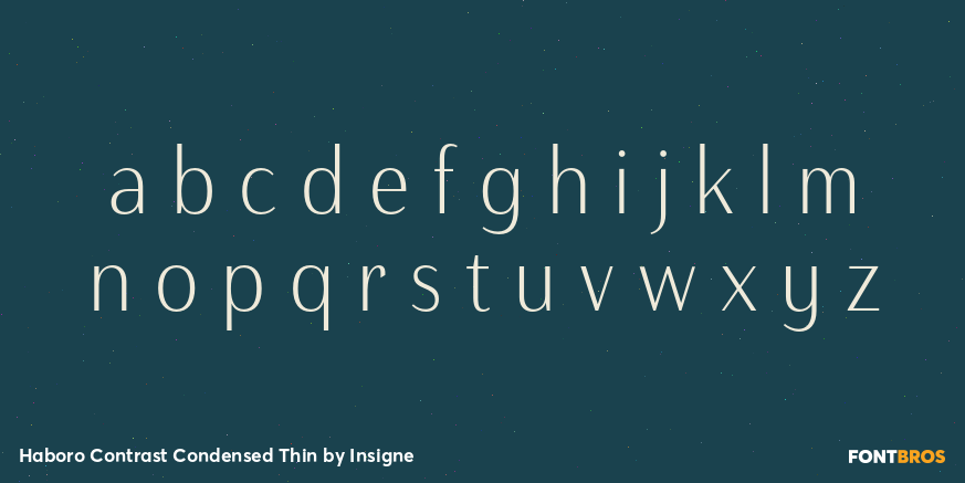 Haboro Contrast Condensed Thin Font Poster #3