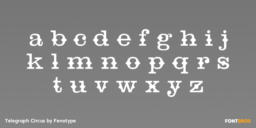 Telegraph Circus Font Poster #1