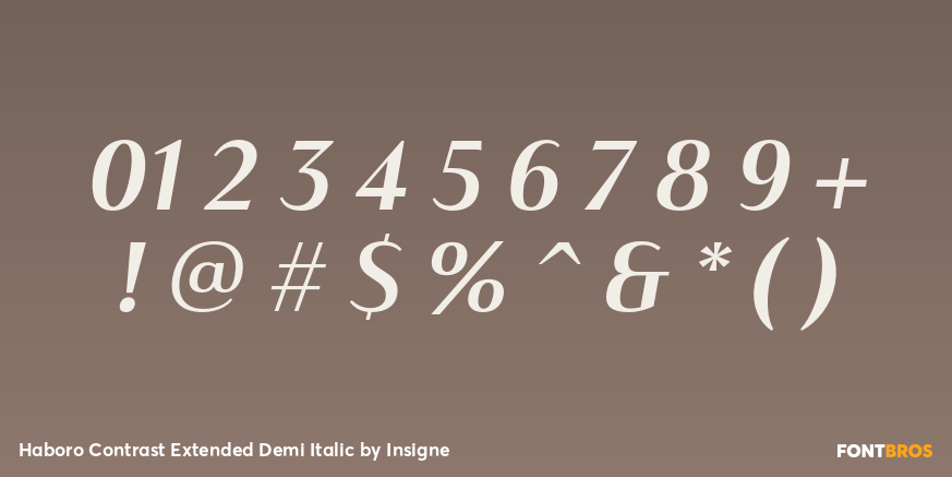 Haboro Contrast Extended Demi Italic Font Poster #1