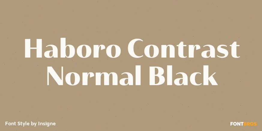 Haboro Contrast Normal Black Poster