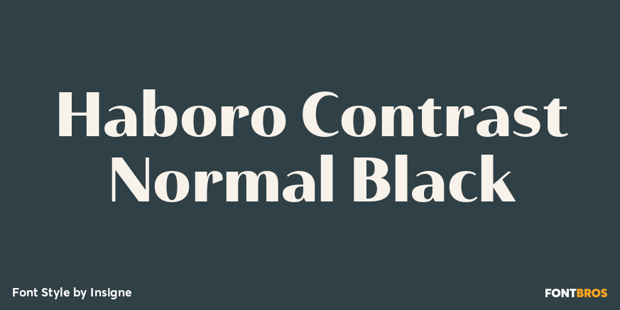 Haboro Contrast Normal Black Poster
