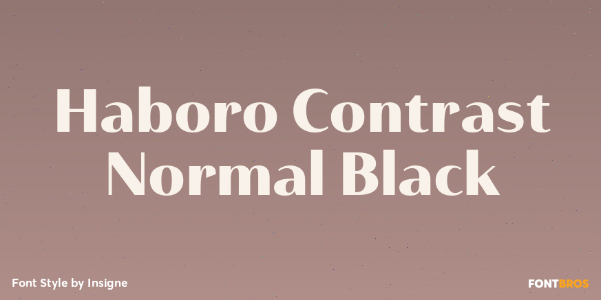Haboro Contrast Normal Black Poster