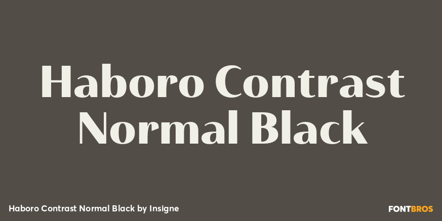 Haboro Contrast Normal Black Poster