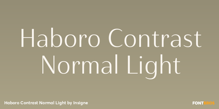 Haboro Contrast Normal Light Font Poster #1