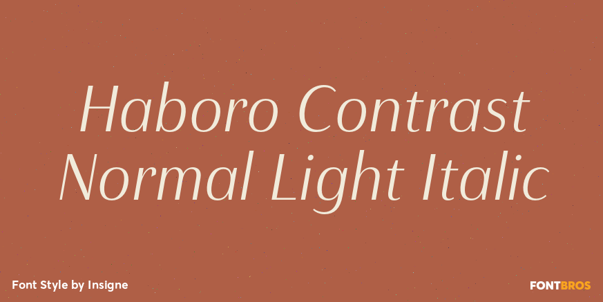 Haboro Contrast Normal Light Italic Font Poster #1