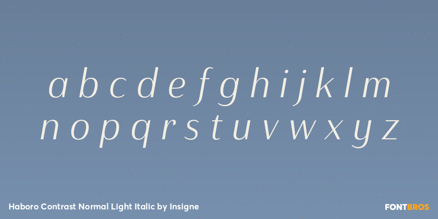 Haboro Contrast Normal Light Italic Font Poster #3