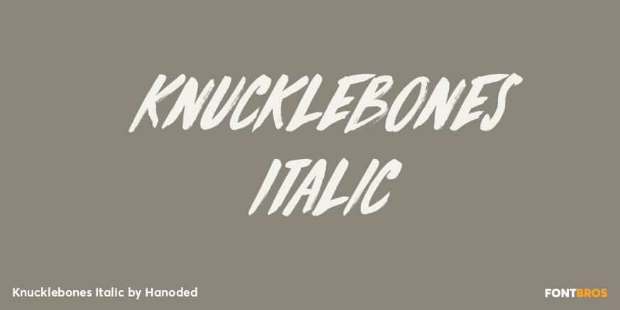 Knucklebones Italic Font Poster #1