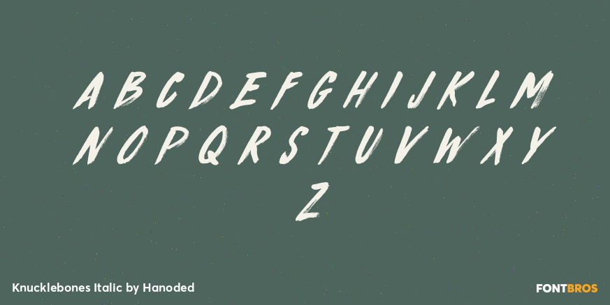 Knucklebones Italic Font Poster #2