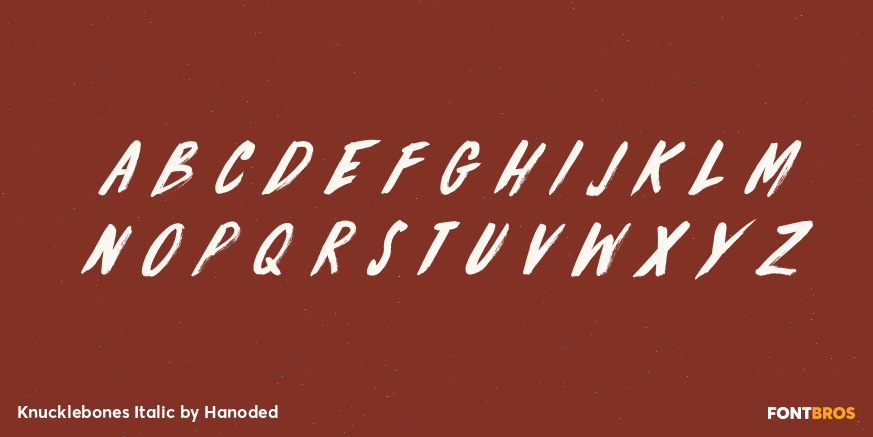 Knucklebones Italic Font Poster #3