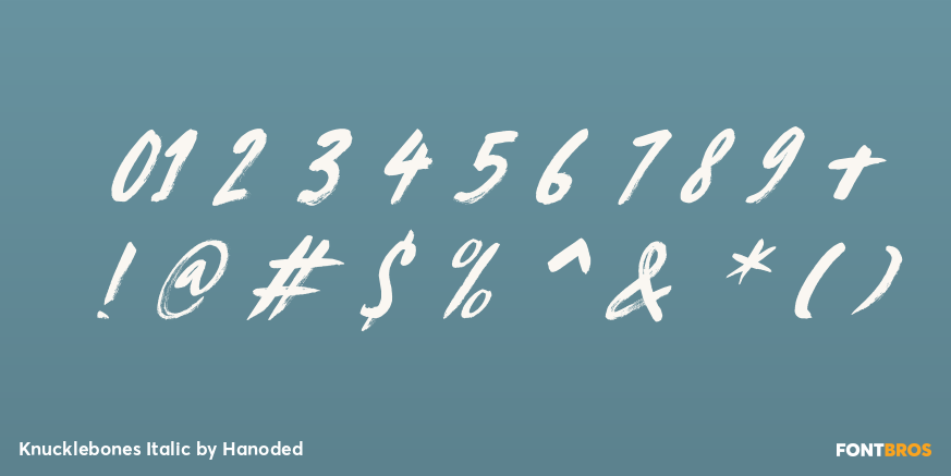Knucklebones Italic Font Poster #4