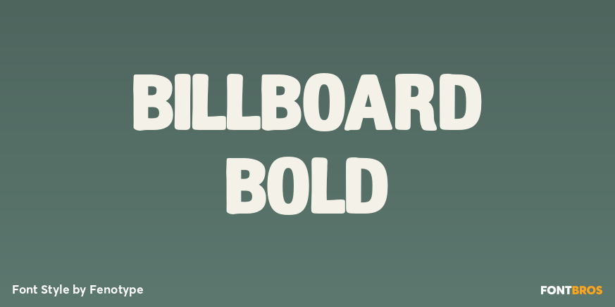 Billboard Bold Font Poster #1