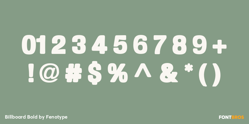Billboard Bold Font Poster #1
