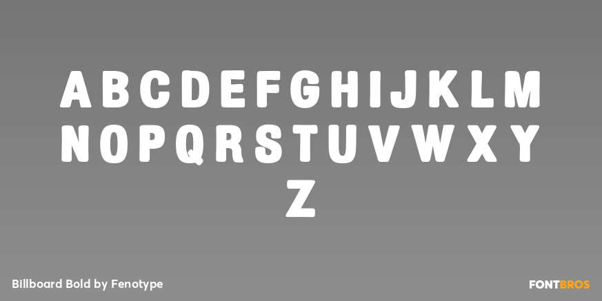 Billboard Bold Font Poster #1