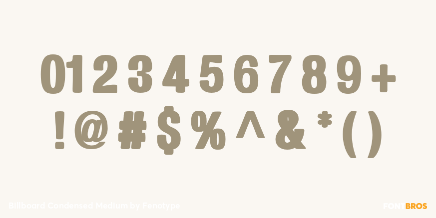 Billboard Condensed Medium Font Poster #4