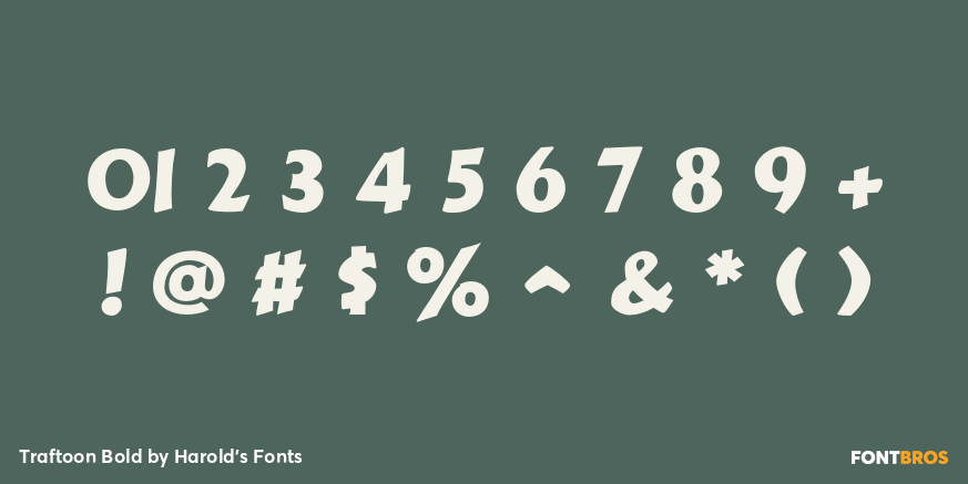 Traftoon Bold Font Poster #4