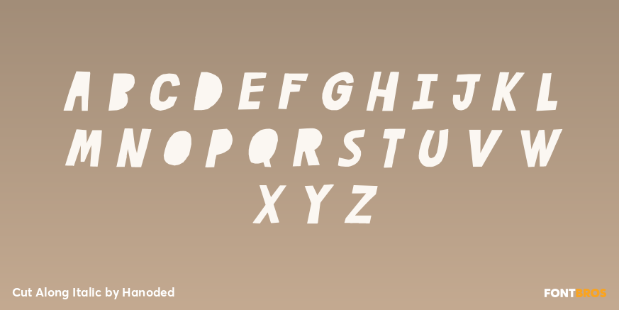 Cut Along Italic Font Poster #2