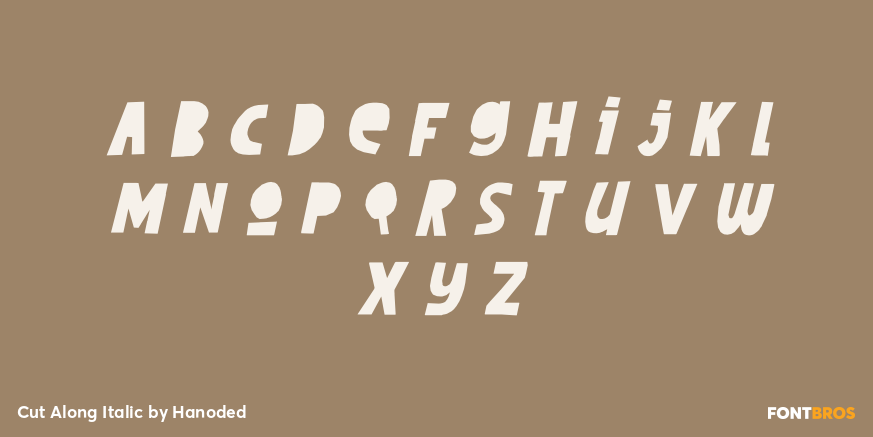 Cut Along Italic Font Poster #3