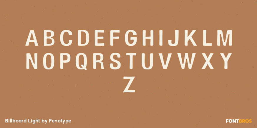 Billboard Light Font Poster #2