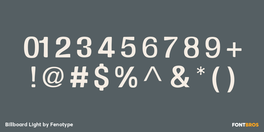 Billboard Light Font Poster #4