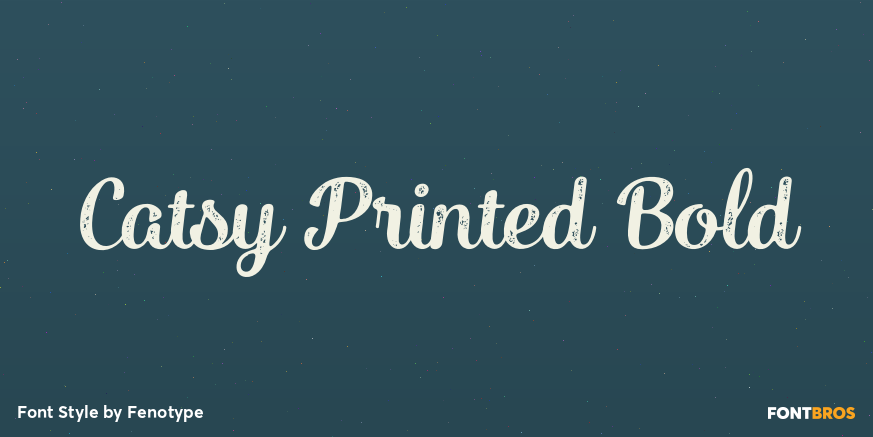 Catsy Printed Bold Font Poster #1