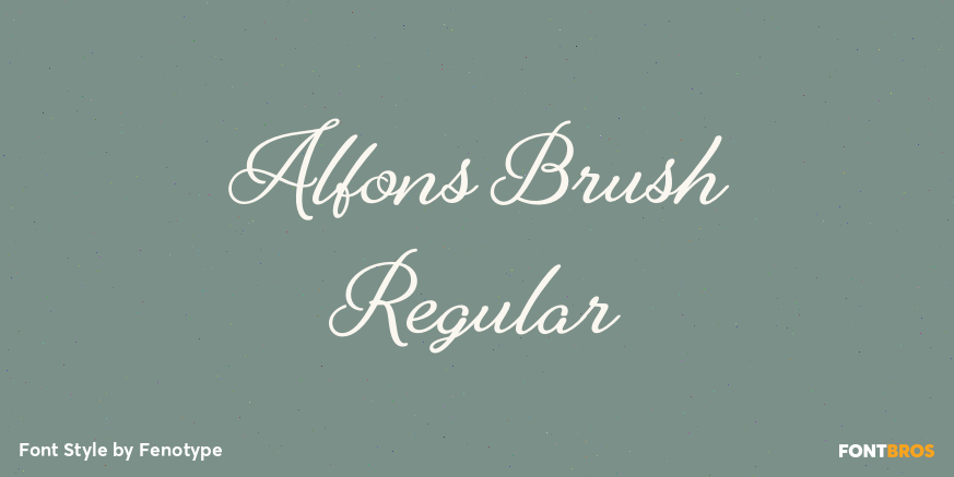 Alfons Brush Regular Poster