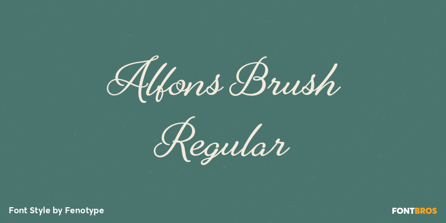 Alfons Brush Regular Poster