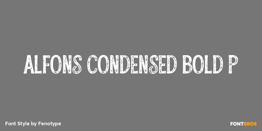 Alfons Condensed Bold P Poster