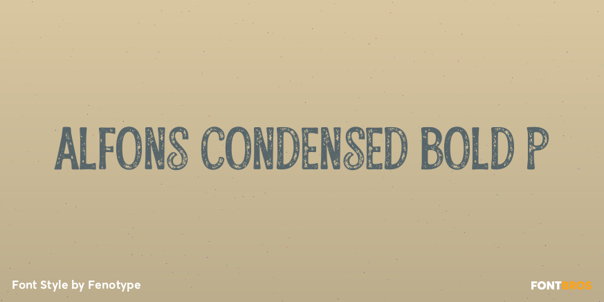 Alfons Condensed Bold P Poster