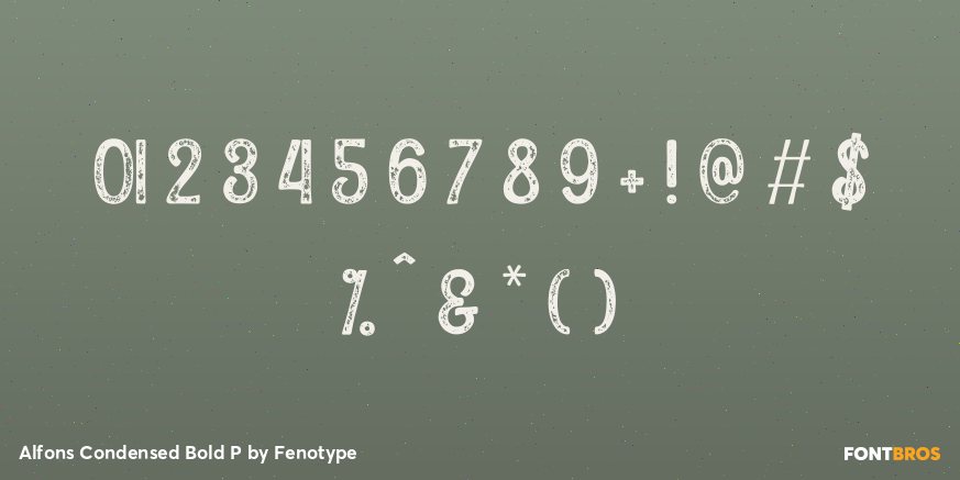 Alfons Condensed Bold P Font Poster #1