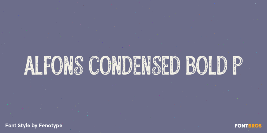 Alfons Condensed Bold P Poster