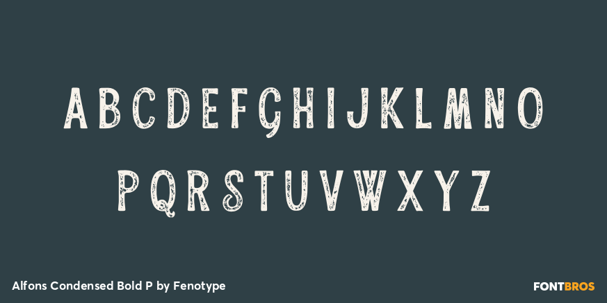 Alfons Condensed Bold P Font Poster #1