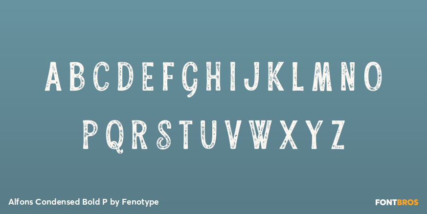 Alfons Condensed Bold P Font Poster #1