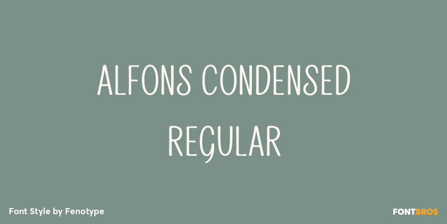 Alfons Condensed Regular Font Poster #1