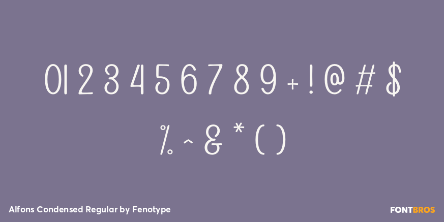 Alfons Condensed Regular Font Poster #1