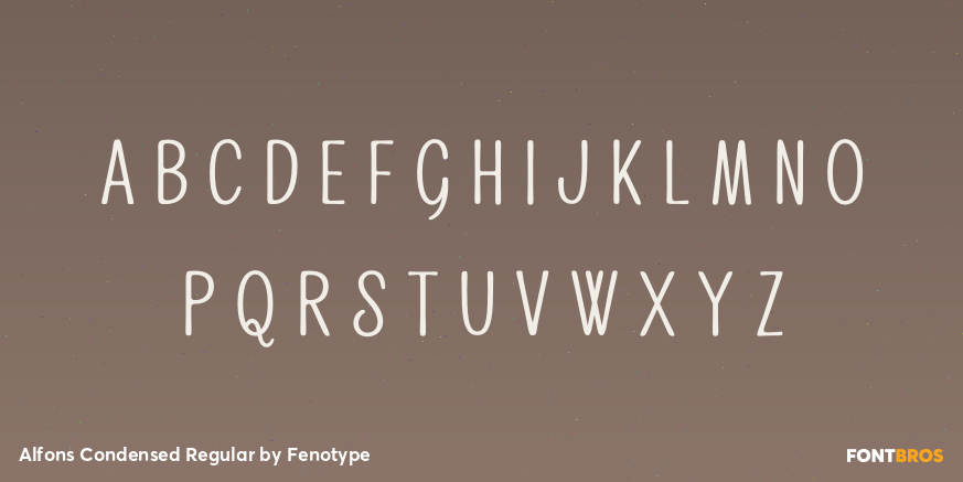 Alfons Condensed Regular Font Poster #1