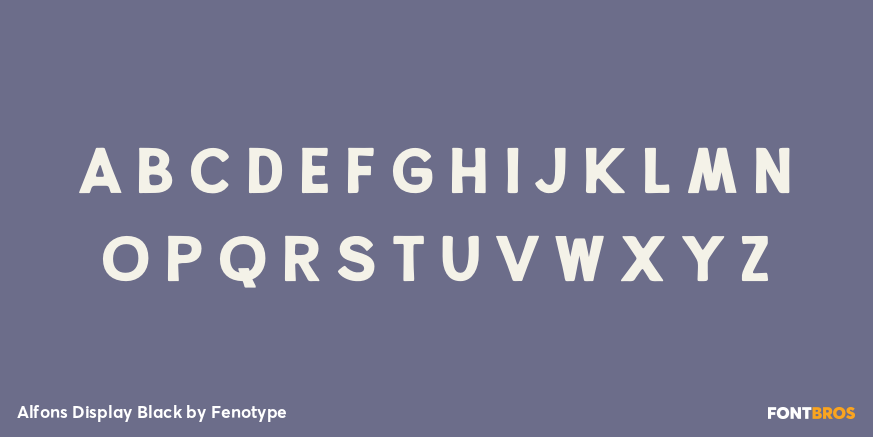 Alfons Display Black Font Poster #2