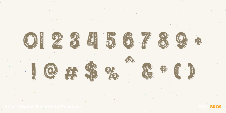 Alfons Display Black SP Font Poster #1