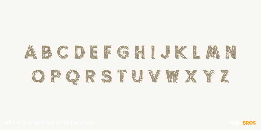 Alfons Display Black SP Font Poster #2