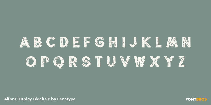 Alfons Display Black SP Font Poster #3