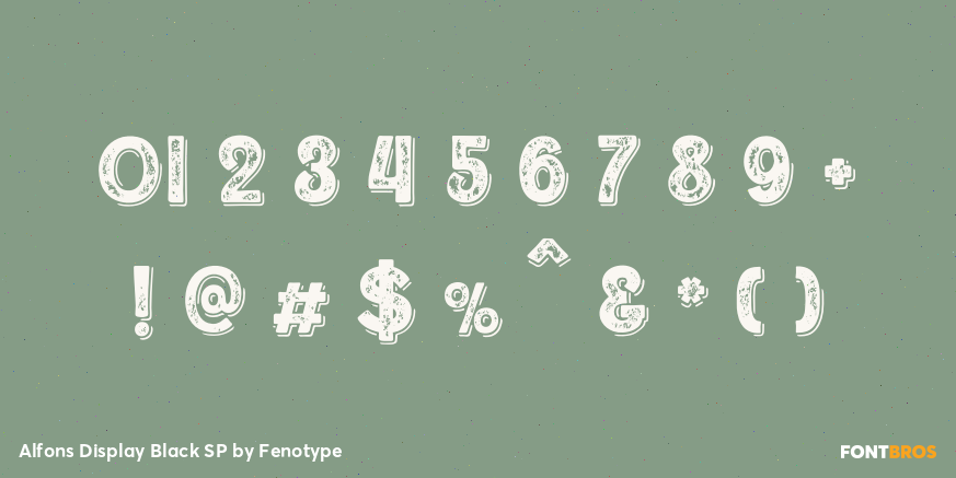 Alfons Display Black SP Font Poster #4