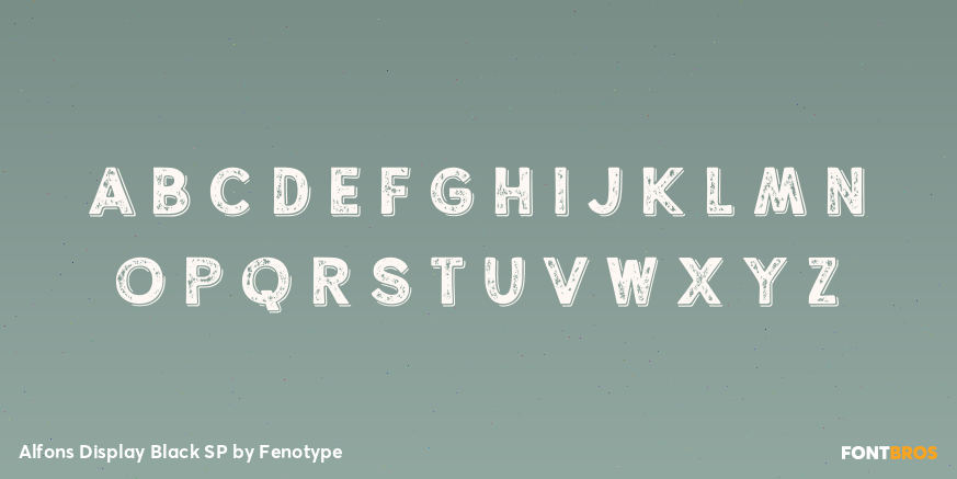 Alfons Display Black SP Font Poster #1